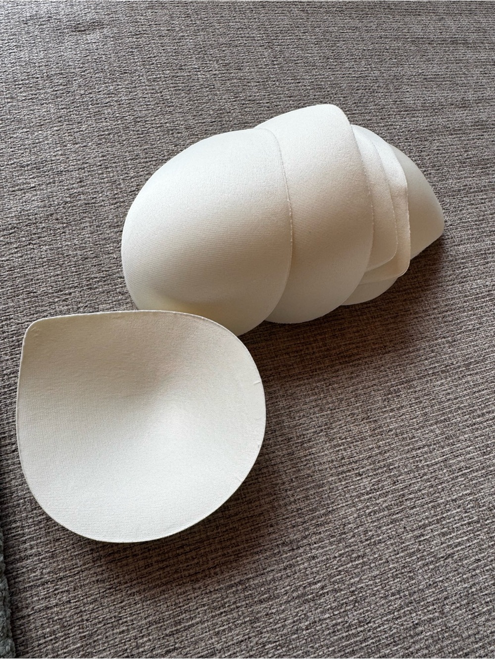 Removable Bra Cups - Cream Foam Inserts